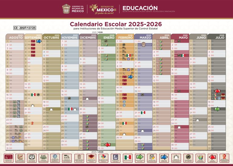 Calendario escolar 2025 preparatoria oficial 3